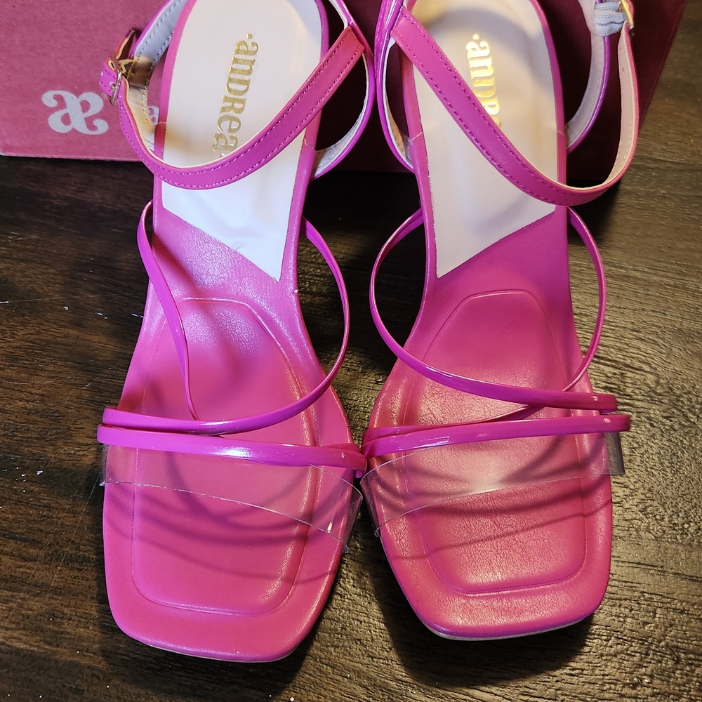 ANDREA FENZI Pink Strappy Women's Sandals
